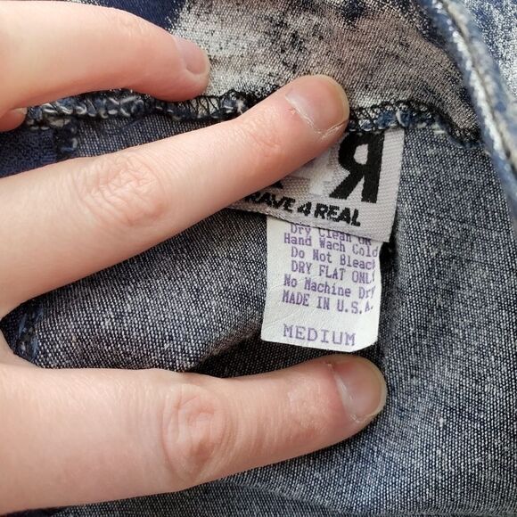 Vintage 90s y2k Tie Dye Metallic Silver Blue Jean Denim Mini Pencil Skirt - Picture 3 of 4